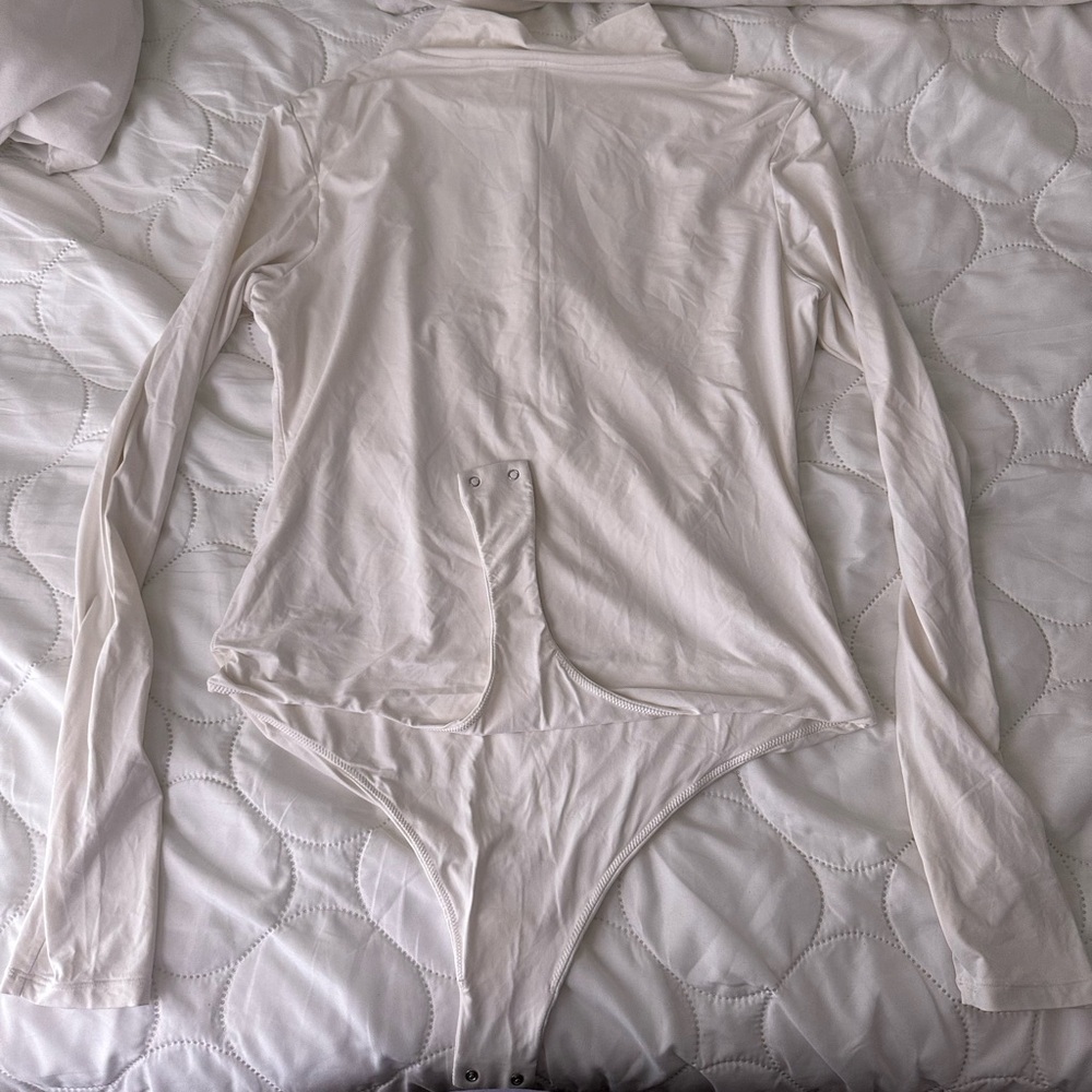 White Long Sleeve Bodysuit
